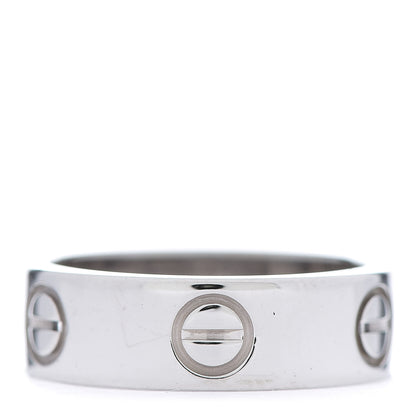 Cartier 18K White Gold 5.5mm LOVE Ring 50 5.25 1 of 4