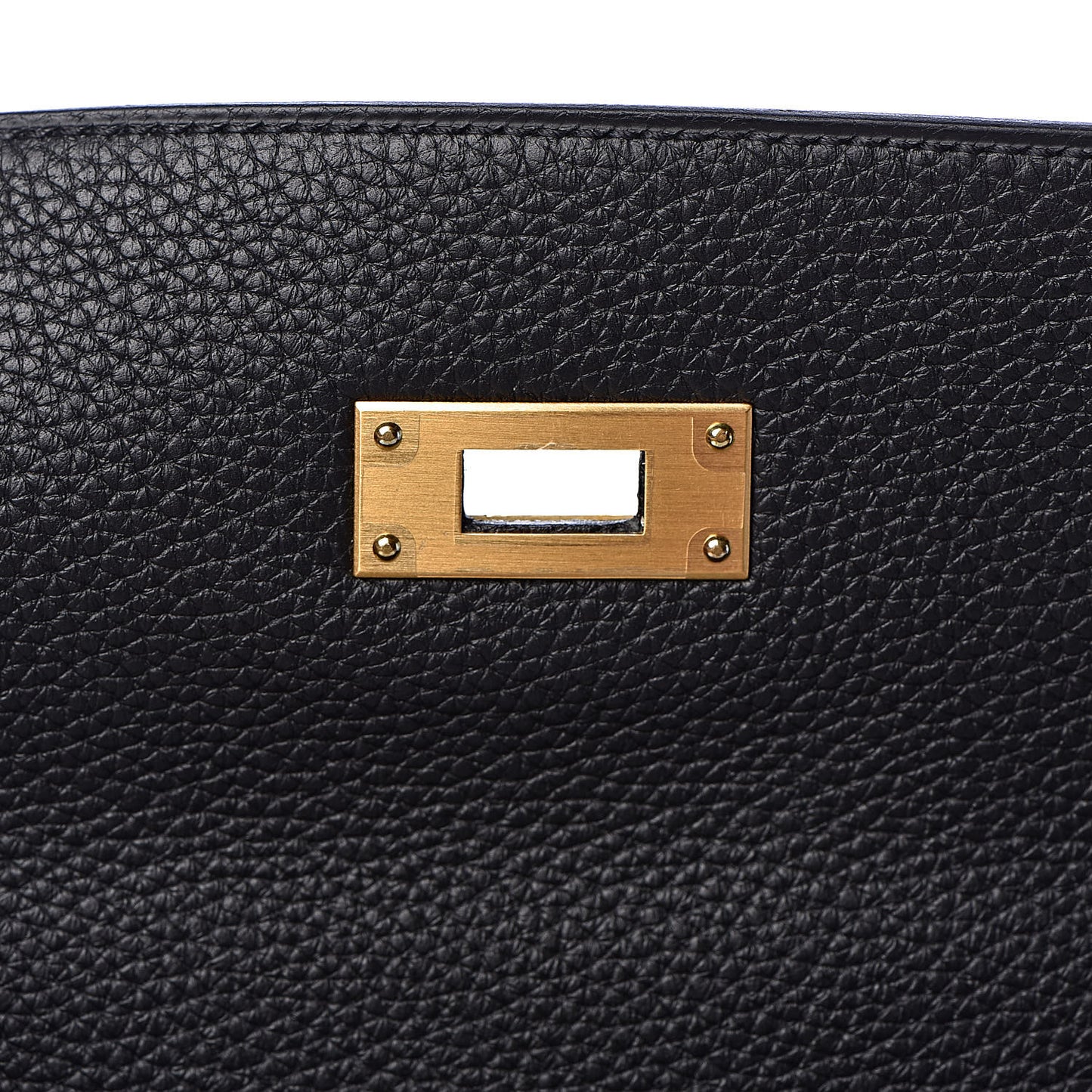Togo Kelly Horseshoe Sellier 32 Black Vert Fonce