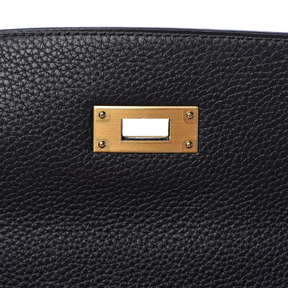Hermes Togo Kelly Horseshoe Sellier 32 Black Vert Fonce 22 of 41
