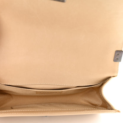 Chanel Lambskin Quilted Medium Boy Flap Ivory Havana Beige 4 of 12