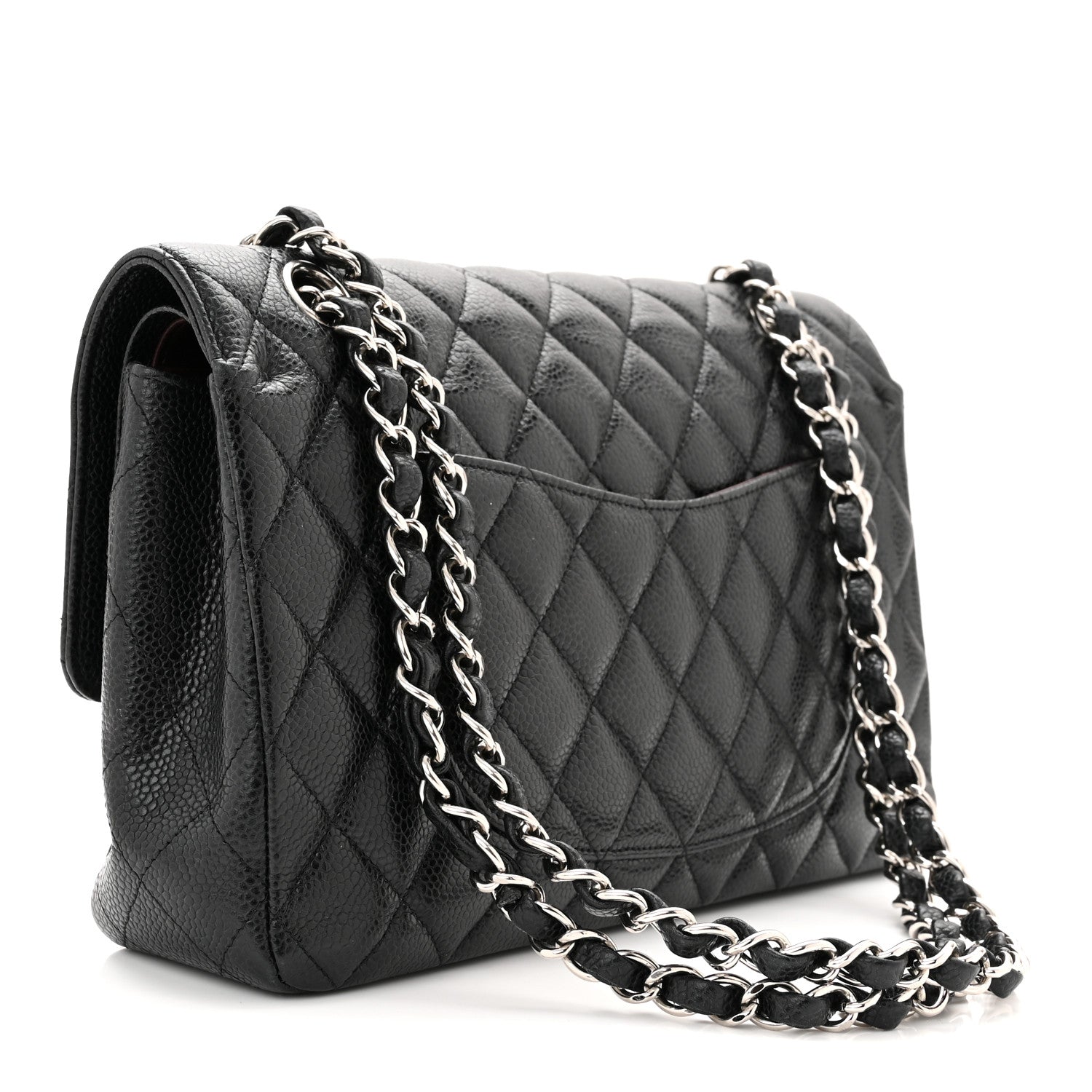 Chanel Caviar Quilted Medium Double Flap Black 3 of 9