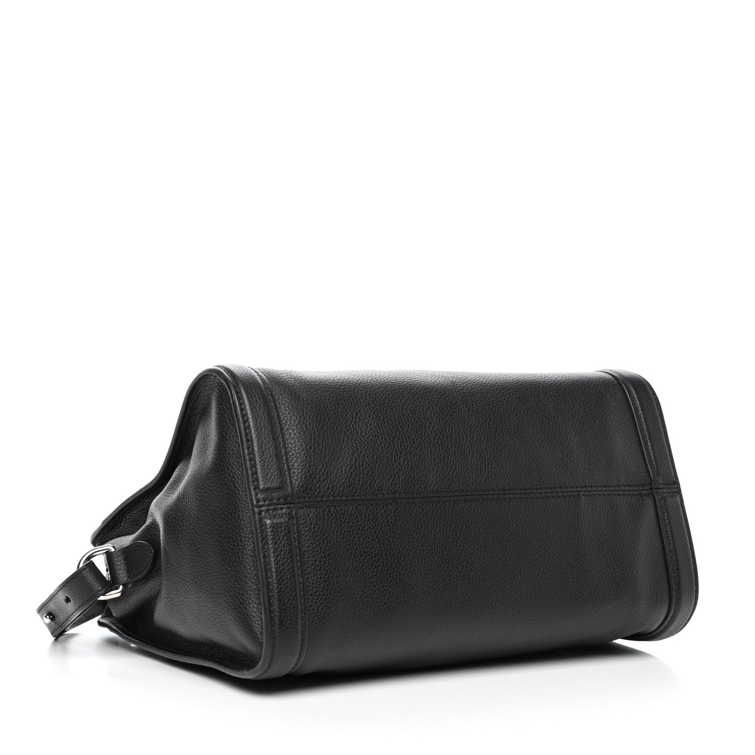 Alexander McQueen Pebbled Calfskin Small Skull Padlock Zip Around Tote Black 4 of 12