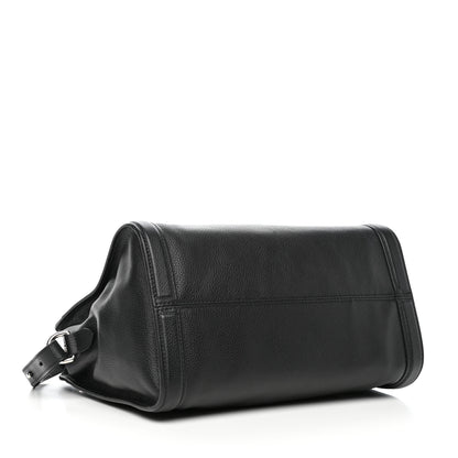 Alexander McQueen Pebbled Calfskin Small Skull Padlock Zip Around Tote Black 4 of 12