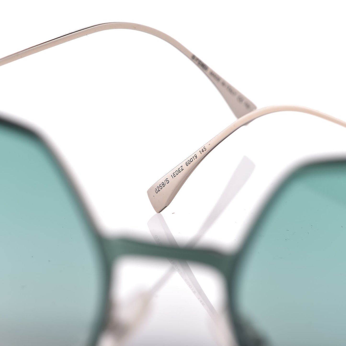 Metal Dots Square Sunglasses FF 0259/S Green Palladium