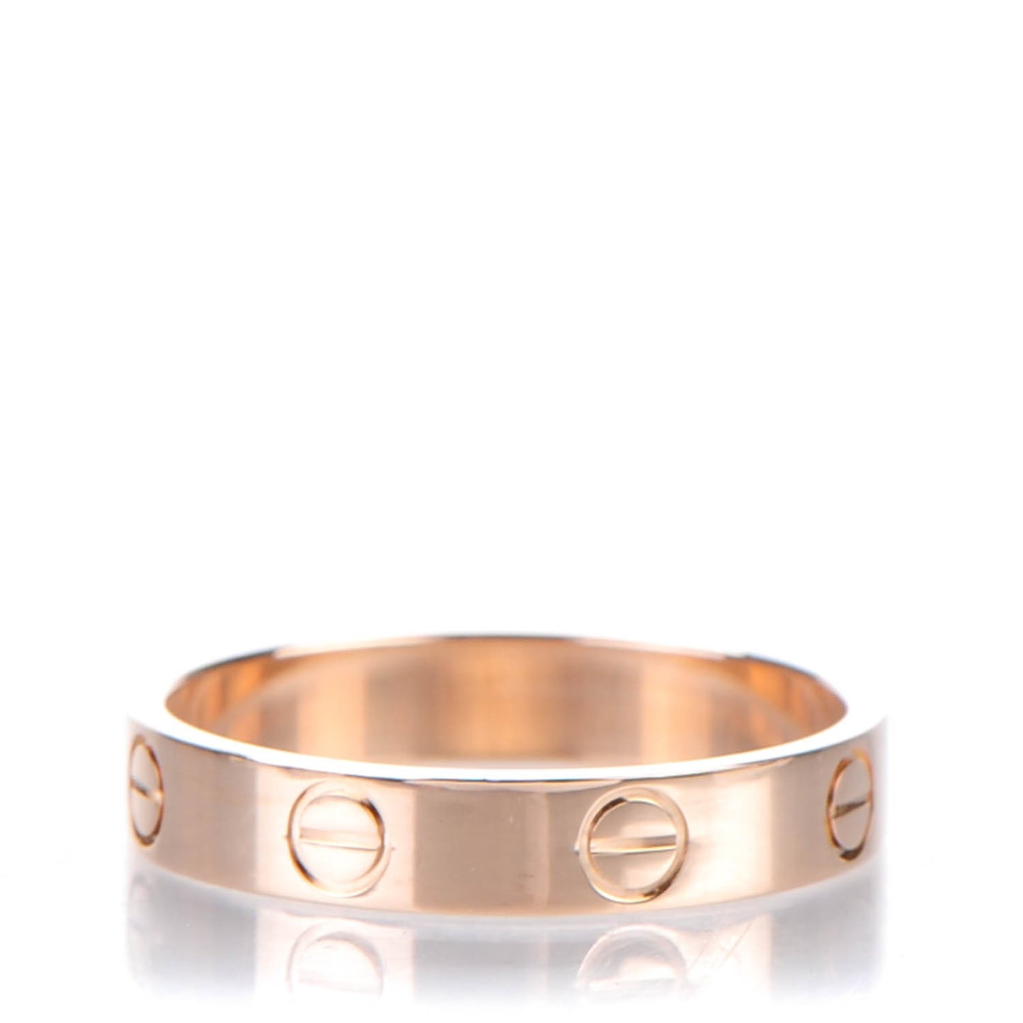 18K Pink Gold 4mm LOVE Wedding Band Ring 54 7