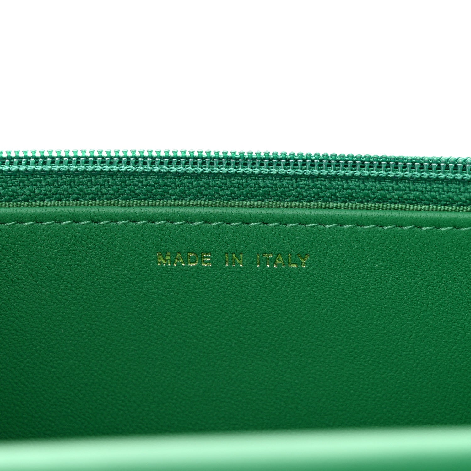 Chanel Lambskin Chevron Quilted Boy Wallet On Chain WOC Green 7 of 12