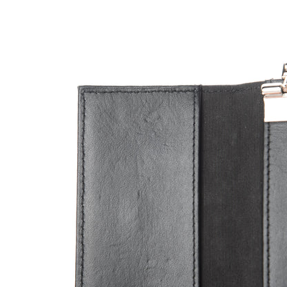 Chanel Goatskin Camellia Embossed 4 Key Holder Black 9 of 11