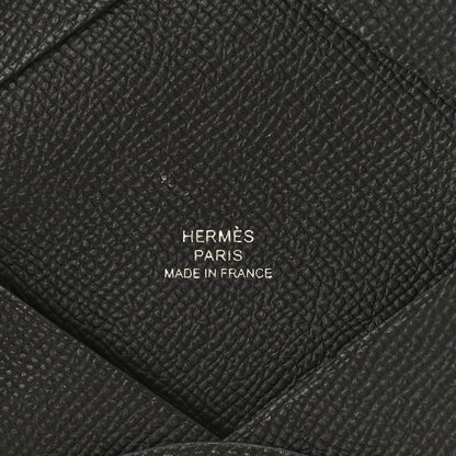 Hermes Epsom Calvi Card Case Black 6 of 8