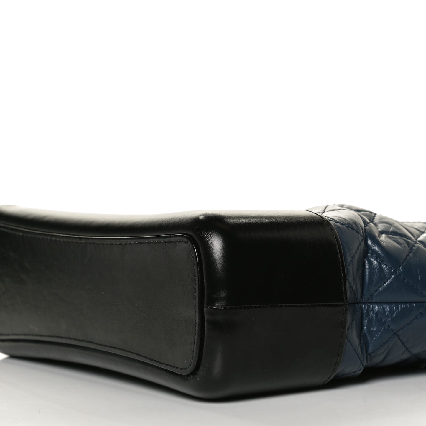 Aged Calfskin Quilted Medium Gabrielle Hobo Navy Black
