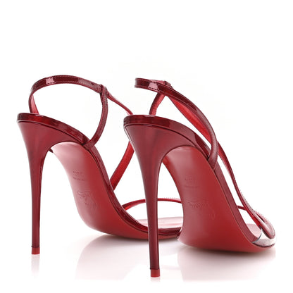 Christian Louboutin Metallic Patent Rosalie 100 Sandals 38.5 Loubi 5 of 8