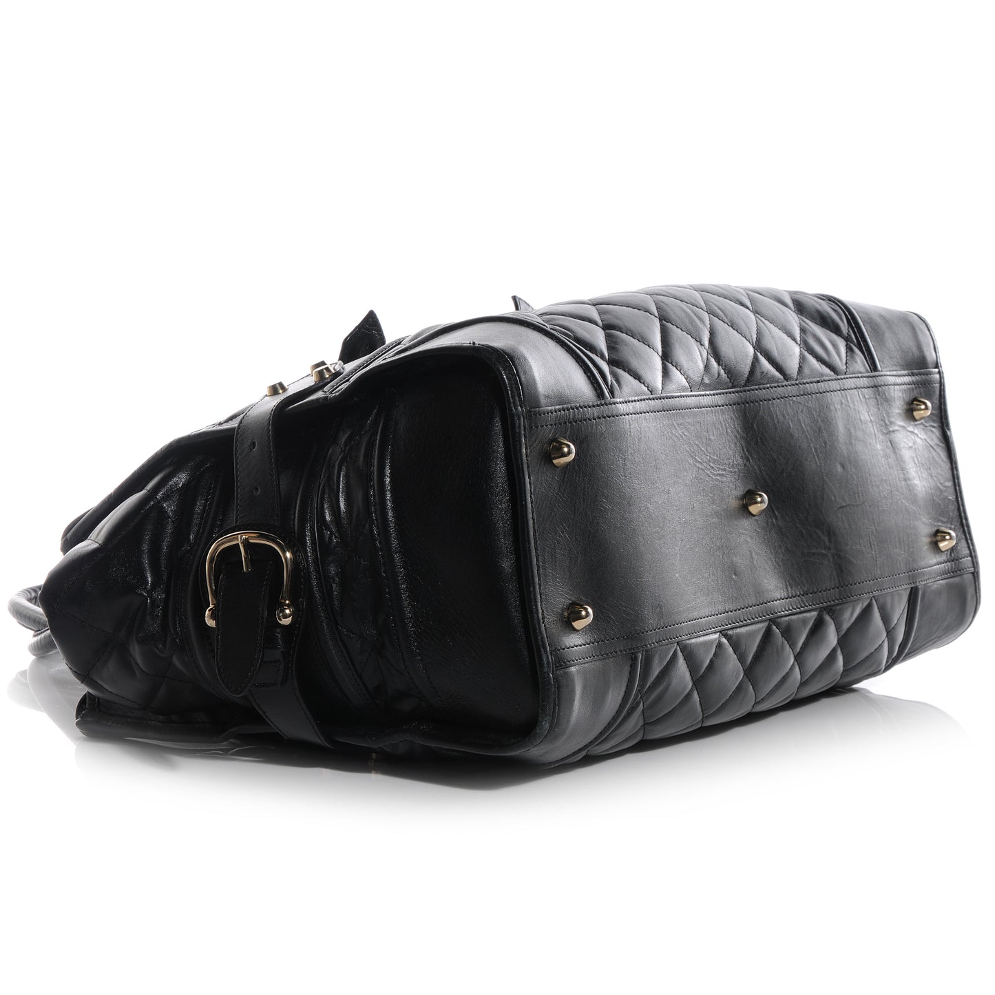 Leather XL Manor Tote Black