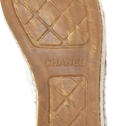 Chanel Lambskin CC Espadrilles 38 White Black 13 of 15
