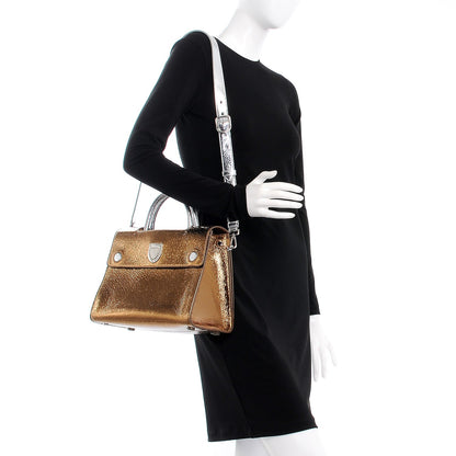 Christian Dior Metallic Calfskin Medium Diorever Flap Bronze 2 of 7