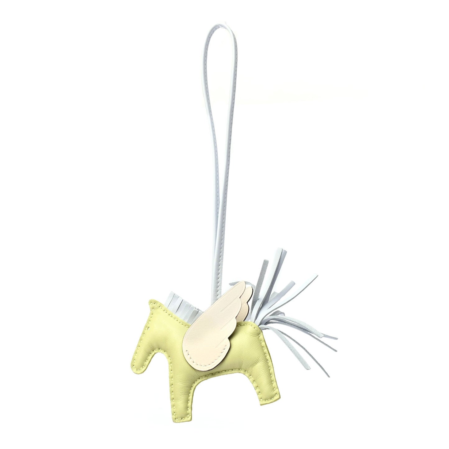 Milo Lambskin Grigri Rodeo Pegase Horse Bag Charm PM Jaune Bourgeon Bleu Brume Nata