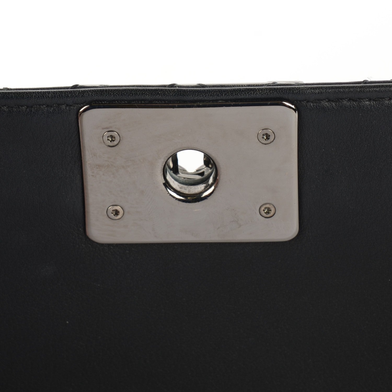 Chanel Calfskin Woven Medium Boy Reverso Flap Black 5 of 9