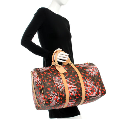 Louis Vuitton Monogram Jungle Dots Keepall Bandouliere 50 Sugar Pink Poppy 3 of 9