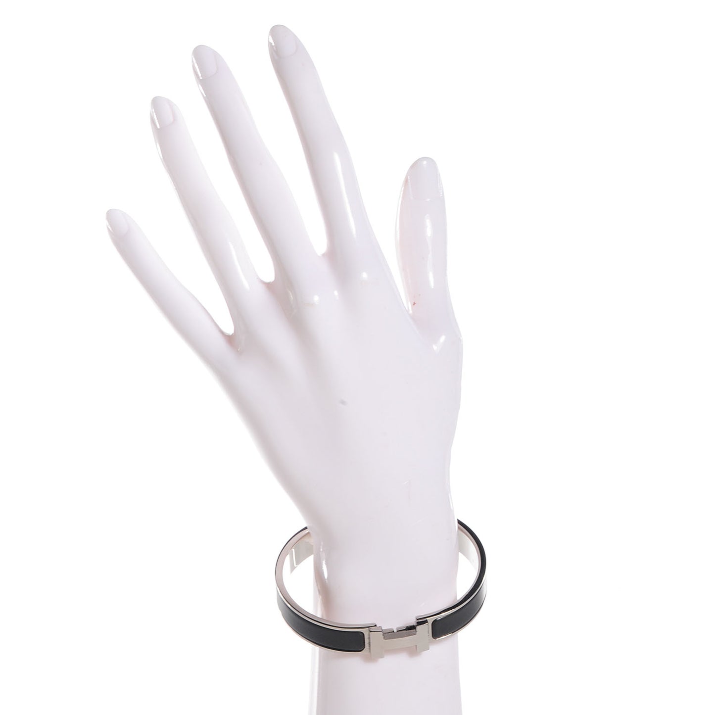 Matte Enamel Narrow Clic Clac HH Bracelet GM Black