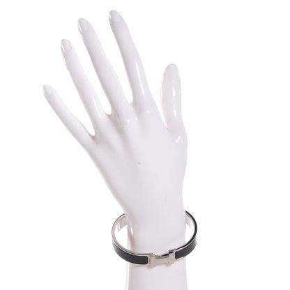 Hermes Matte Enamel Narrow Clic Clac HH Bracelet GM Black 2 of 5