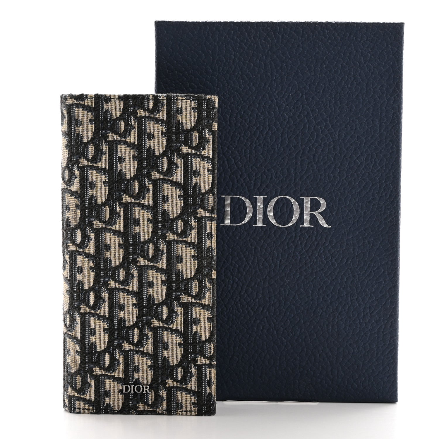 Christian Dior Oblique Long Vertical Wallet Blue Multicolor 8 of 8