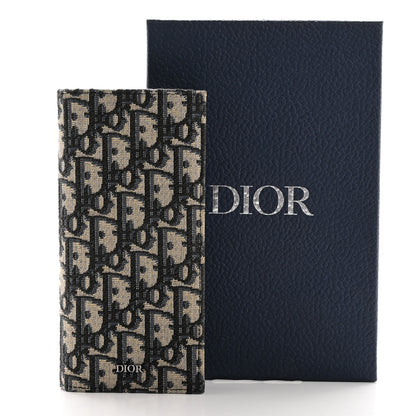 Christian Dior Oblique Long Vertical Wallet Blue Multicolor 8 of 8