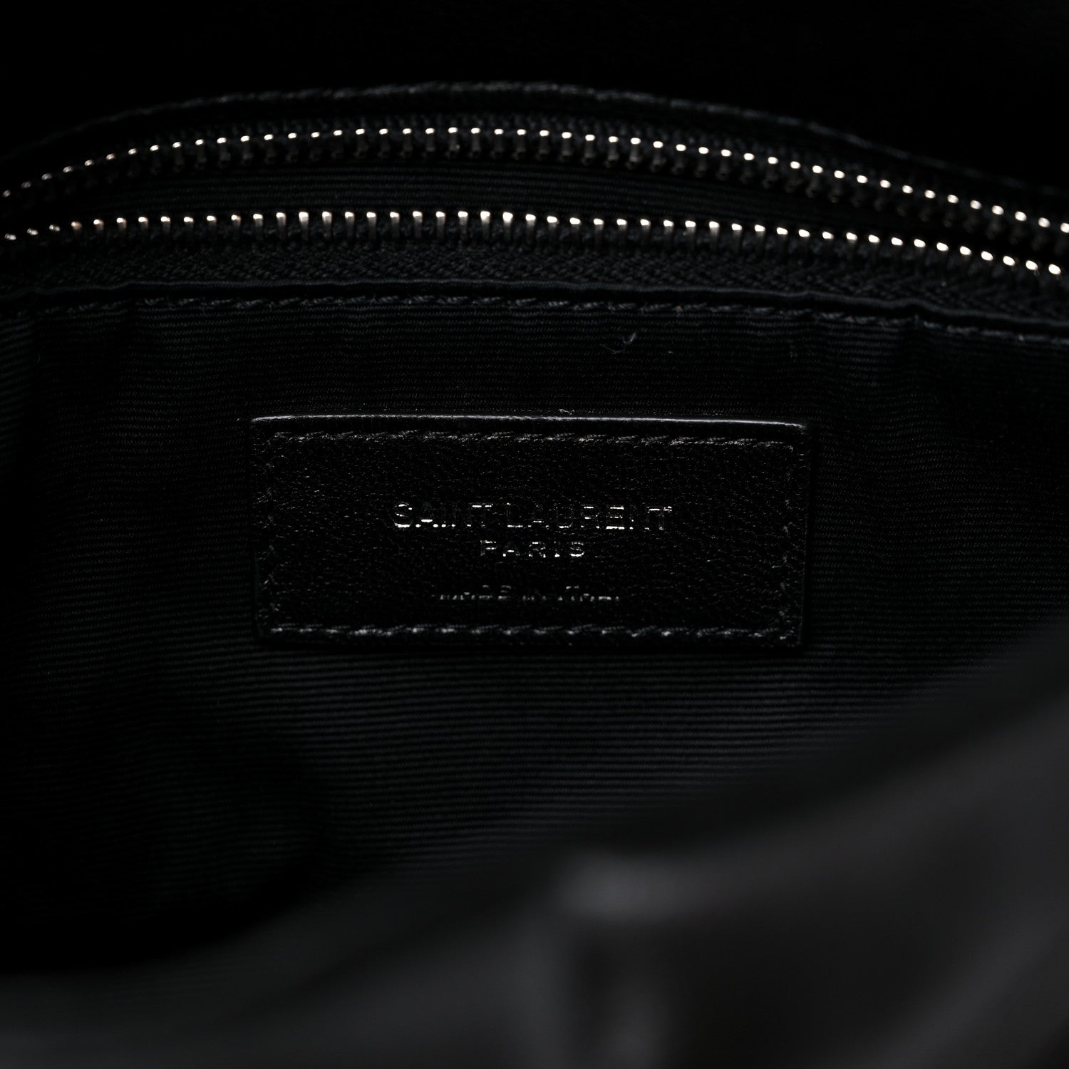 Saint Laurent Lambskin Quilted Toy Loulou Puffer Monogram Chain Satchel Black 6 of 10