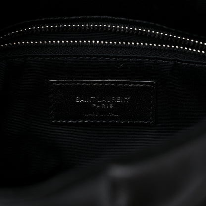 Saint Laurent Lambskin Quilted Toy Loulou Puffer Monogram Chain Satchel Black 6 of 10