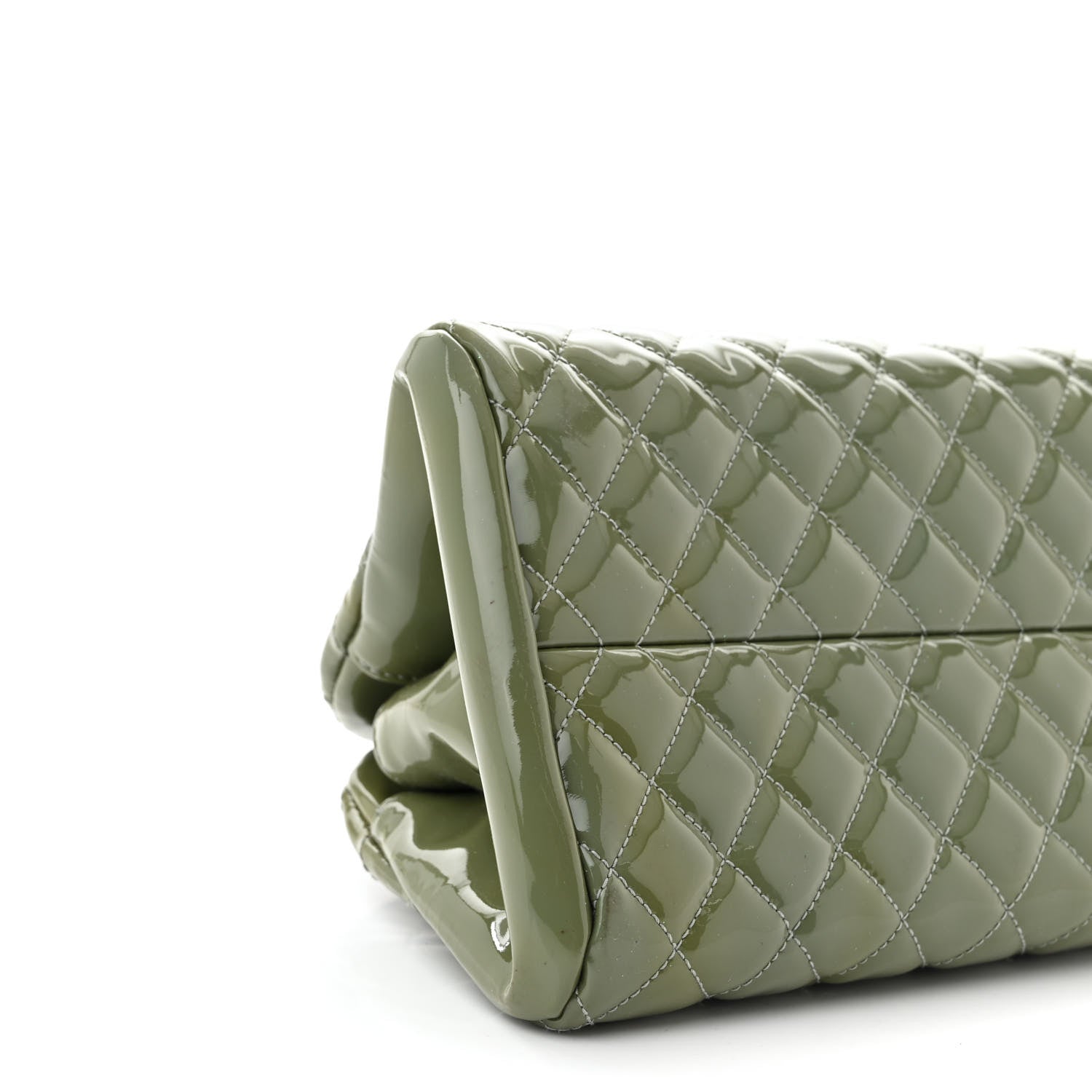 Chanel Patent Quilted Medium Just Mademoiselle Green 9 of 11