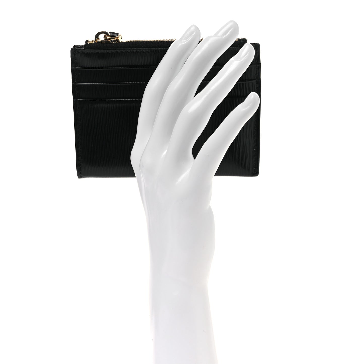 Vitello Move Zip Top Card Holder Wallet Black