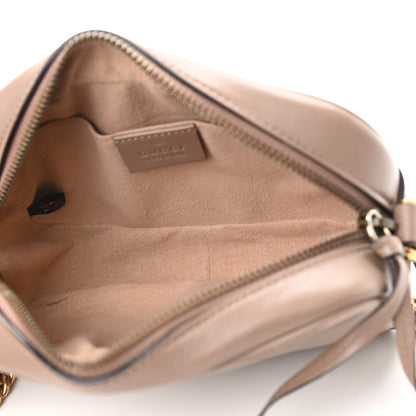 Gucci Calfskin Matelasse Mini GG Marmont Chain Shoulder Bag Porcelain Rose 5 of 12