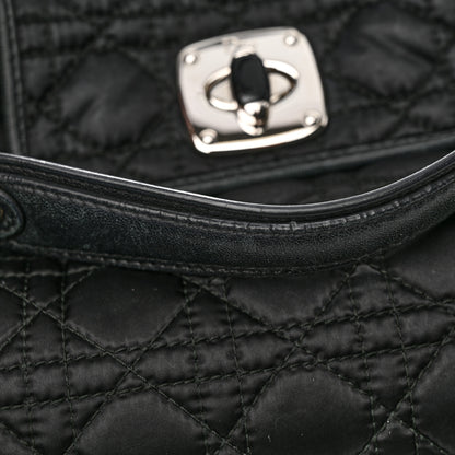 Christian Dior Satin Cannage Charming Lock Flap Shoulder Bag Black 15 of 15