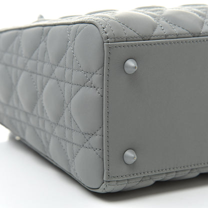 Christian Dior Ultra Matte Calfskin Cannage Medium Lady Dior Grey Stone 9 of 14