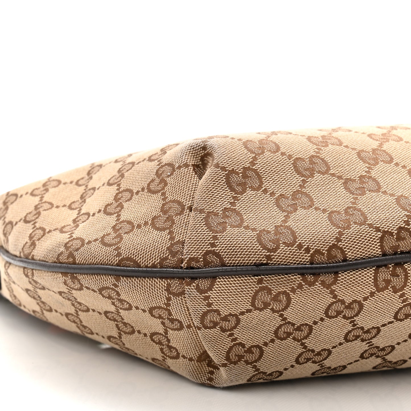 Monogram Web Medium Half Moon Hobo Dark Brown