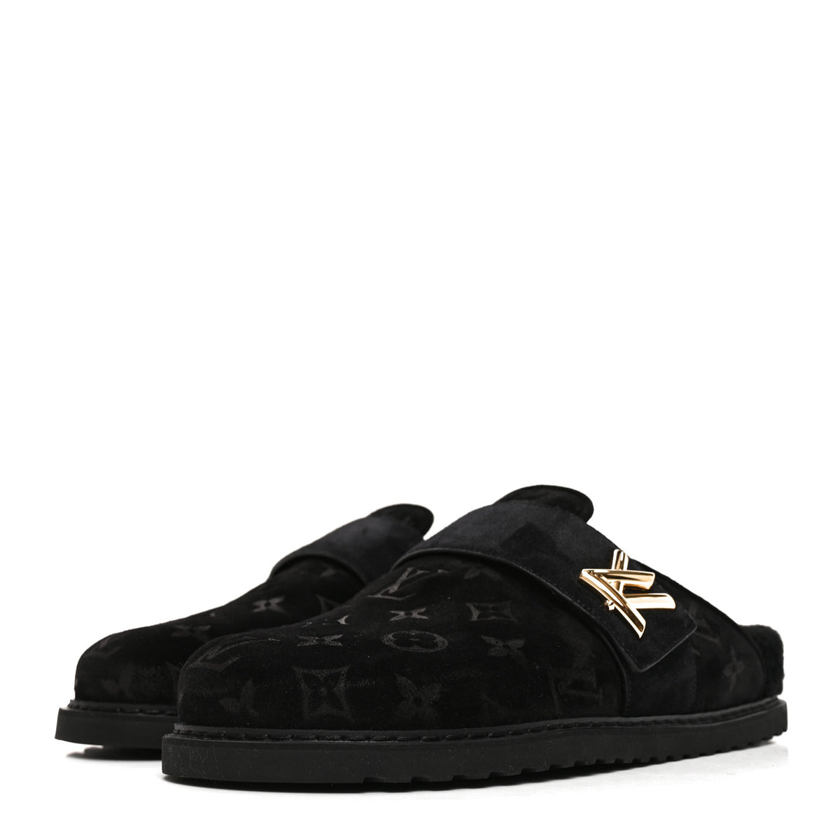 Suede Shearling Cosy Comfort Clog 40 Black