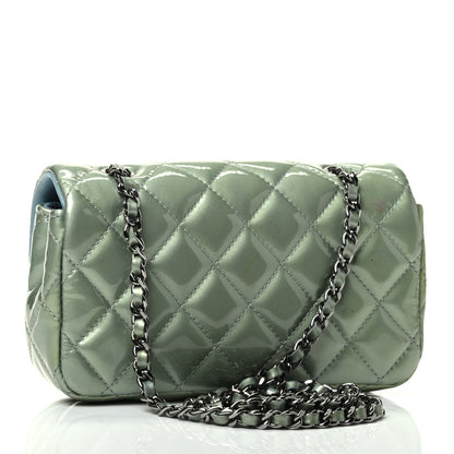 Chanel Patent Quilted Extra Mini Flap Light Blue 2 of 4