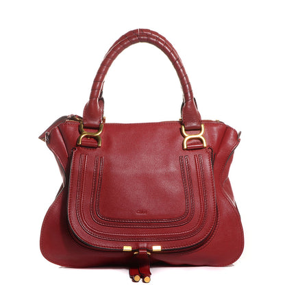 Chloe Calfskin Medium Marcie Satchel Garnet 1 of 10