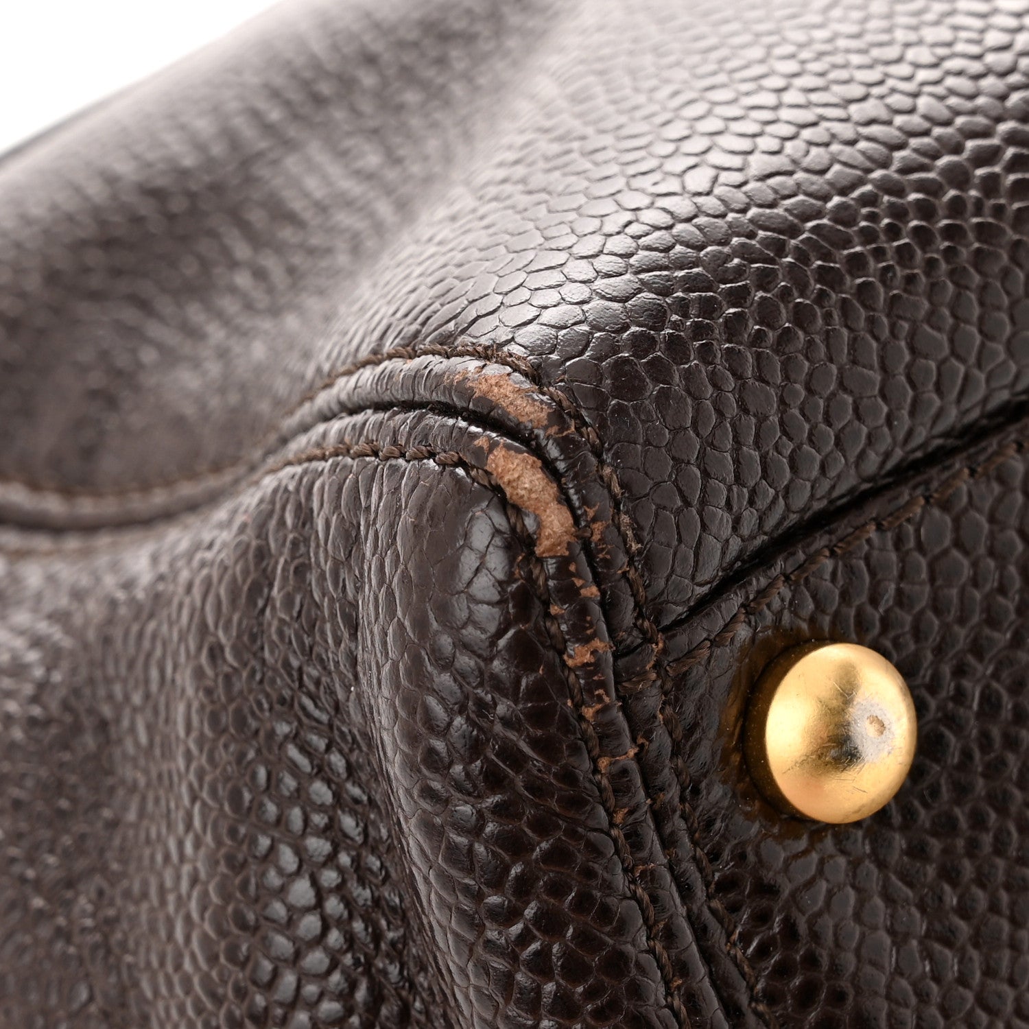 Chanel Caviar Flap Shoulder Bag Brown 10 of 16