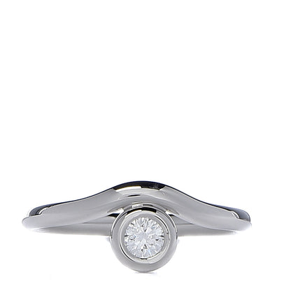 Tiffany Platinum Diamond Elsa Peretti Ring 52 6 1 of 7
