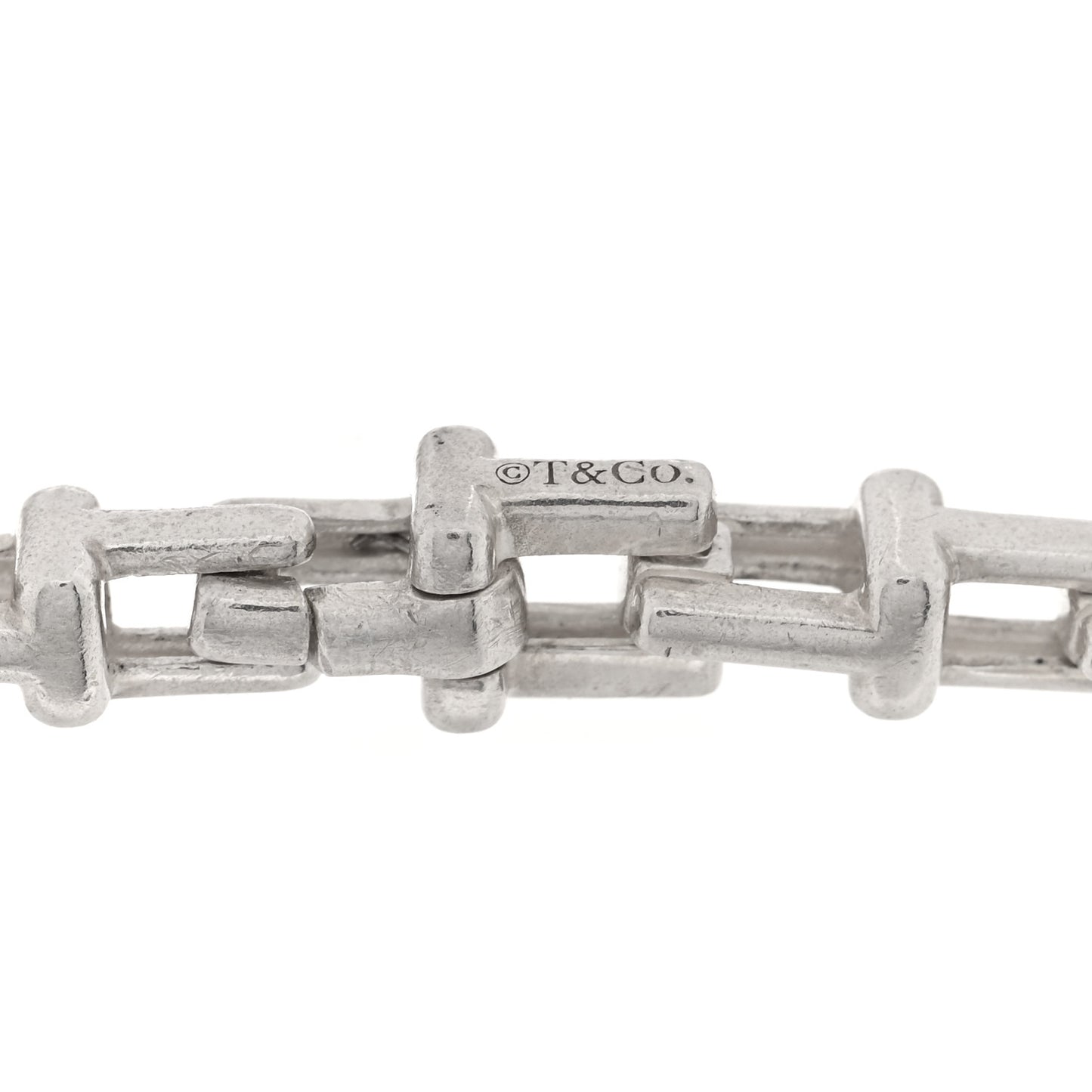 Sterling Silver T Link Chain Bracelet