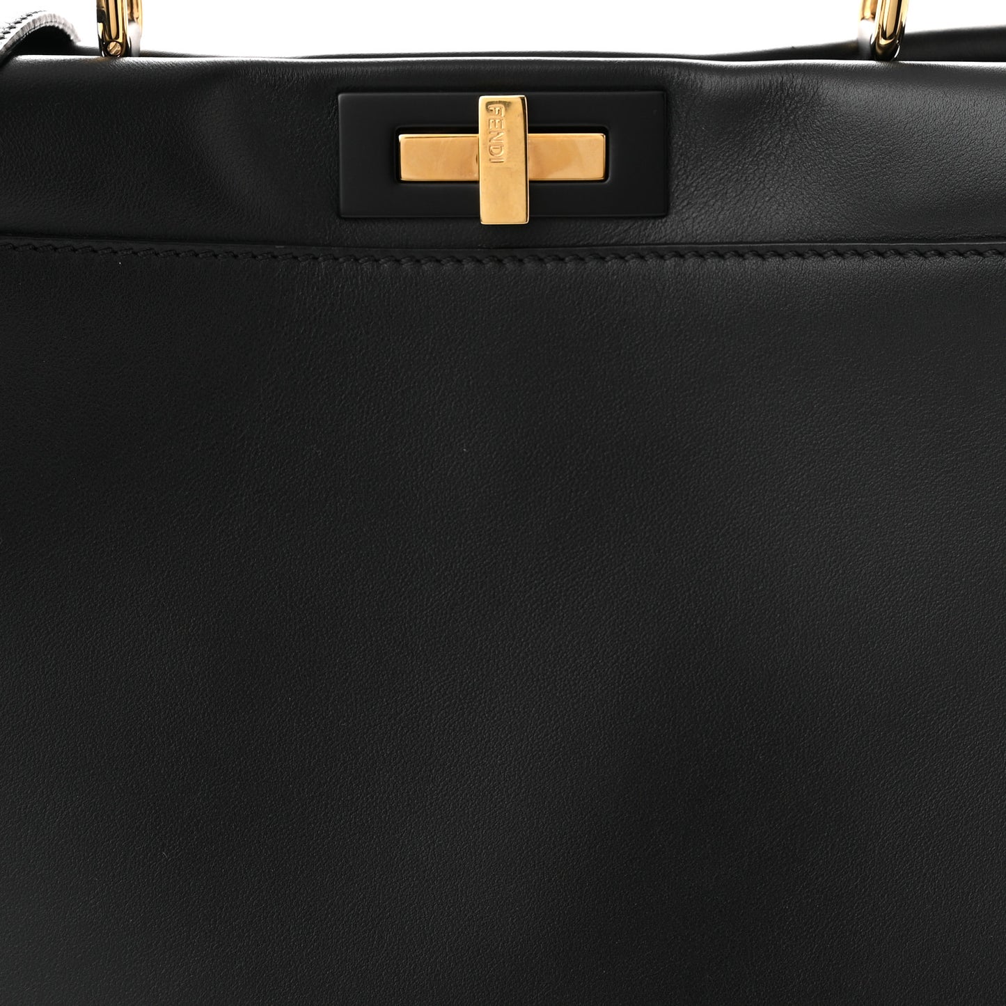 Vitello Seta Shiny Nappa Medium Peekaboo Iconic Satchel Black