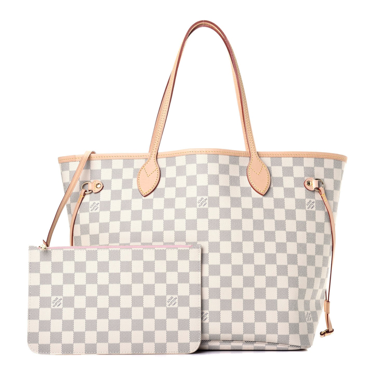 Damier Azur Neo Neverfull MM Rose Ballerine