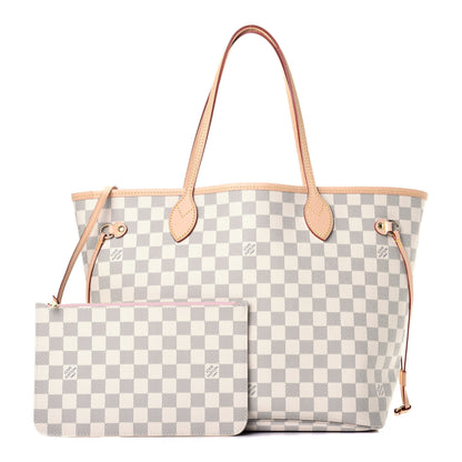 Louis Vuitton Damier Azur Neo Neverfull MM Rose Ballerine 1 of 9