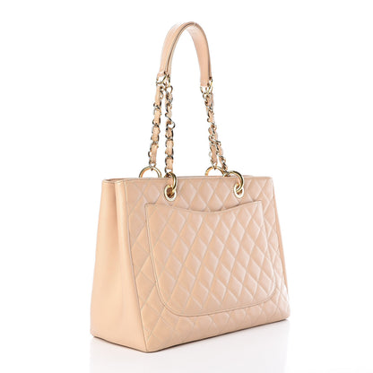 Chanel Caviar Quilted Grand Shopping Tote GST Beige Clair 3 of 12