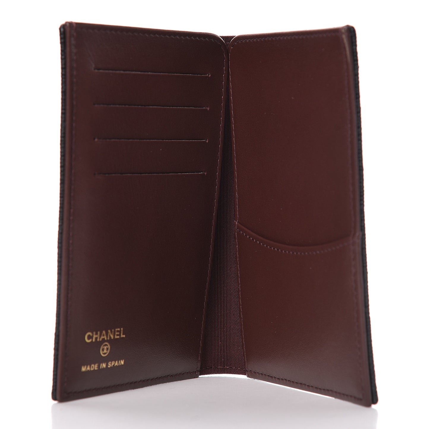 Caviar Quilted Passport Holder Black