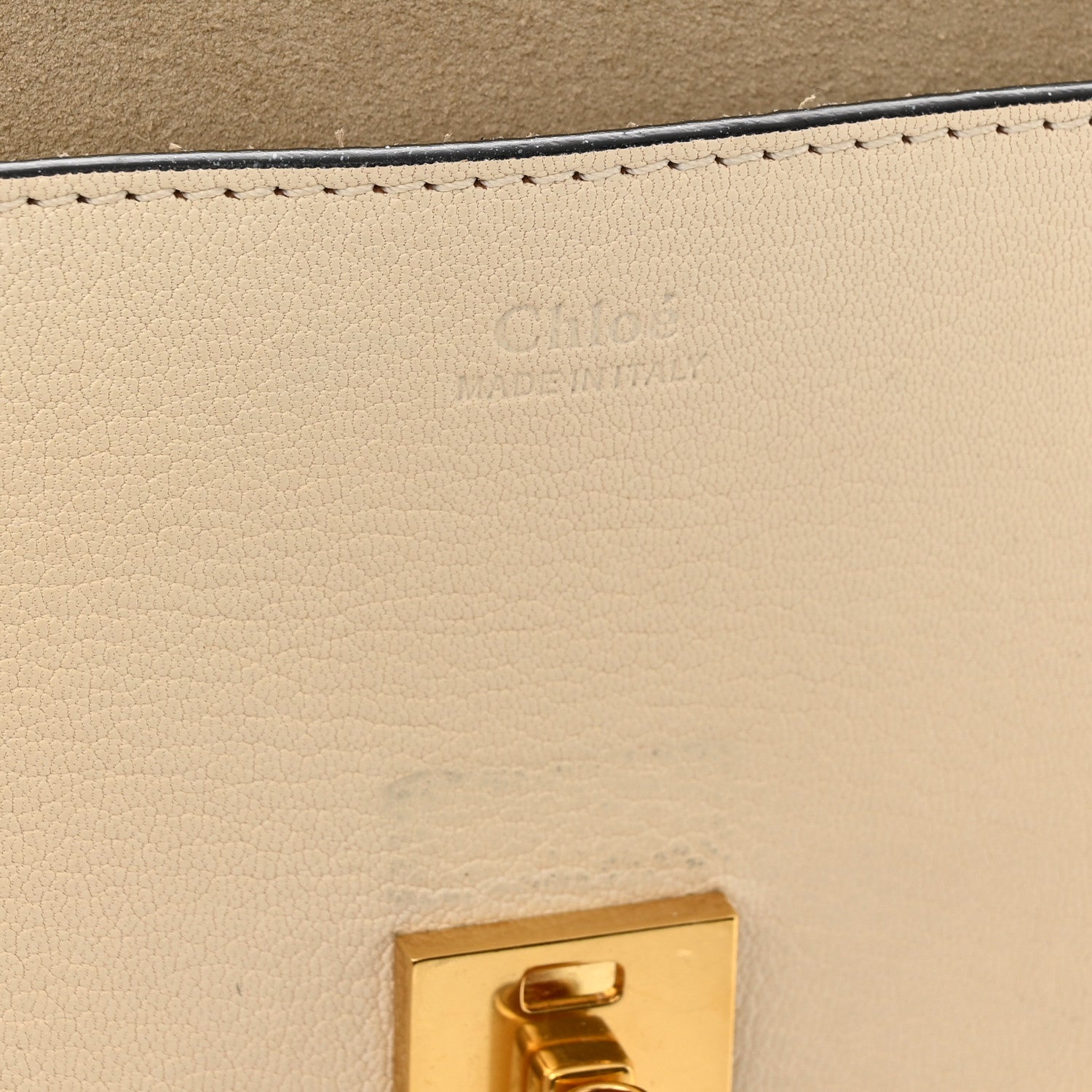 Chloe Grained Lambskin Drew Crossbody Beige 6 of 12