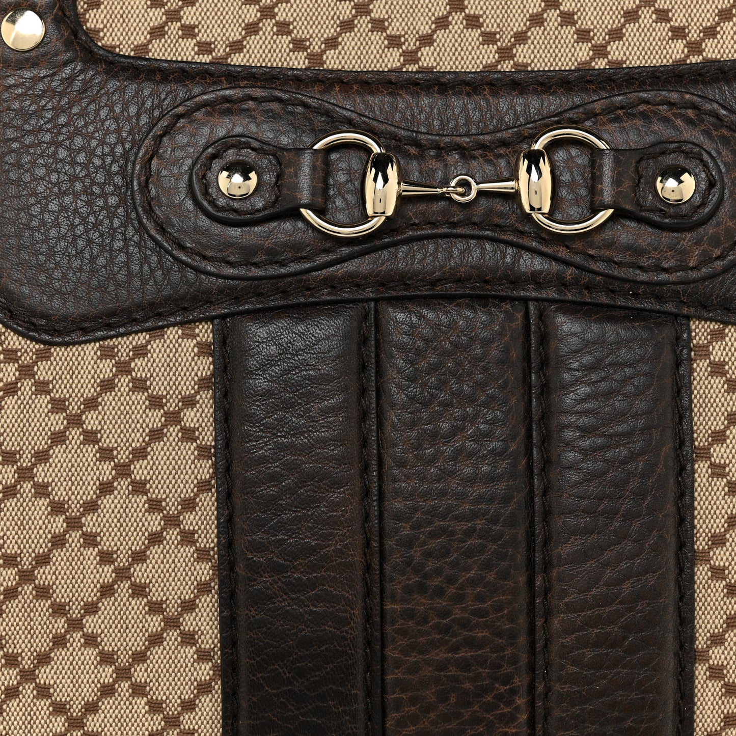 Diamante Medium Cathrine Dome Satchel Dark Brown