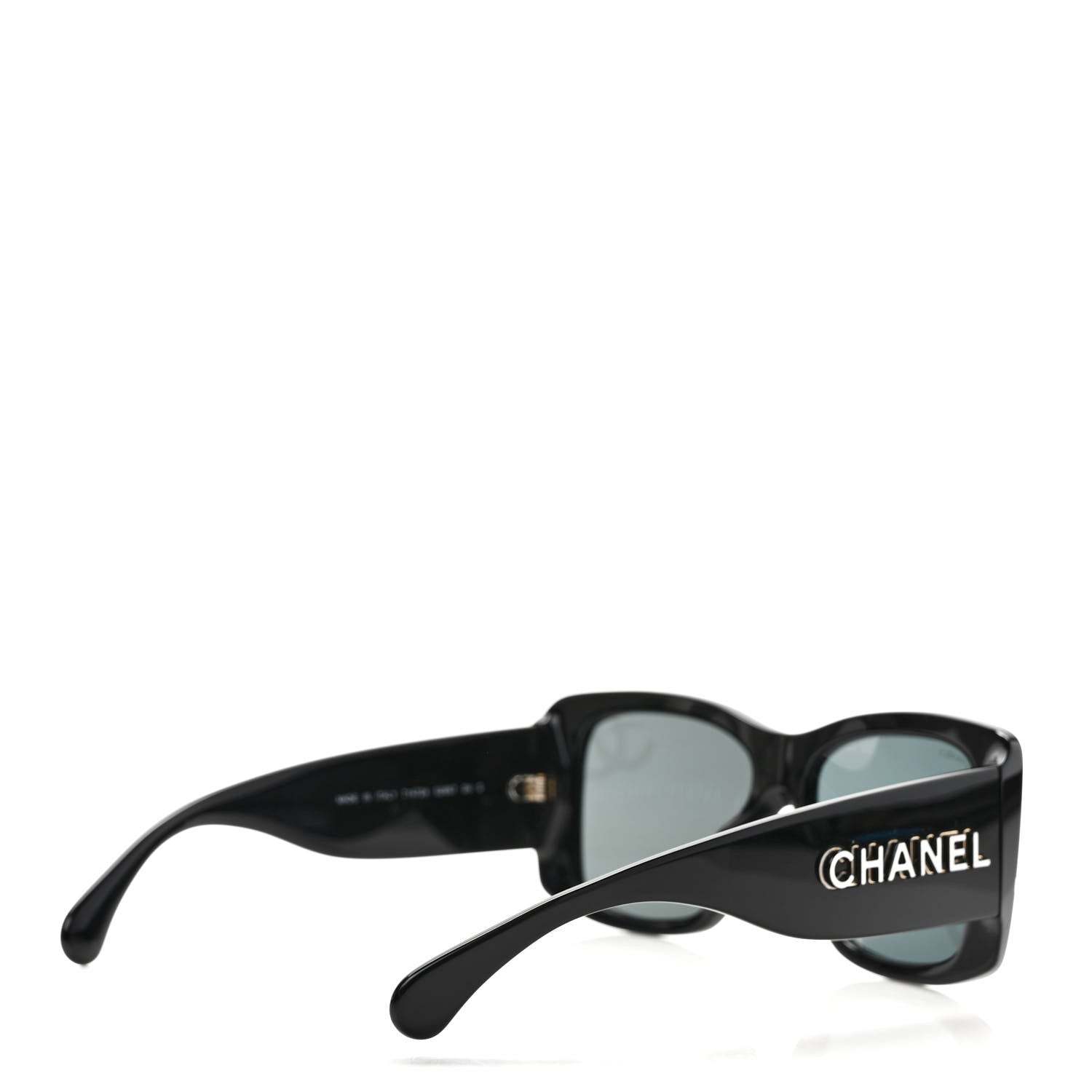Chanel Acetate CC Logo Square Sunglasses 71472 Black 4 of 8