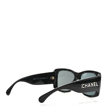 Chanel Acetate CC Logo Square Sunglasses 71472 Black 4 of 8