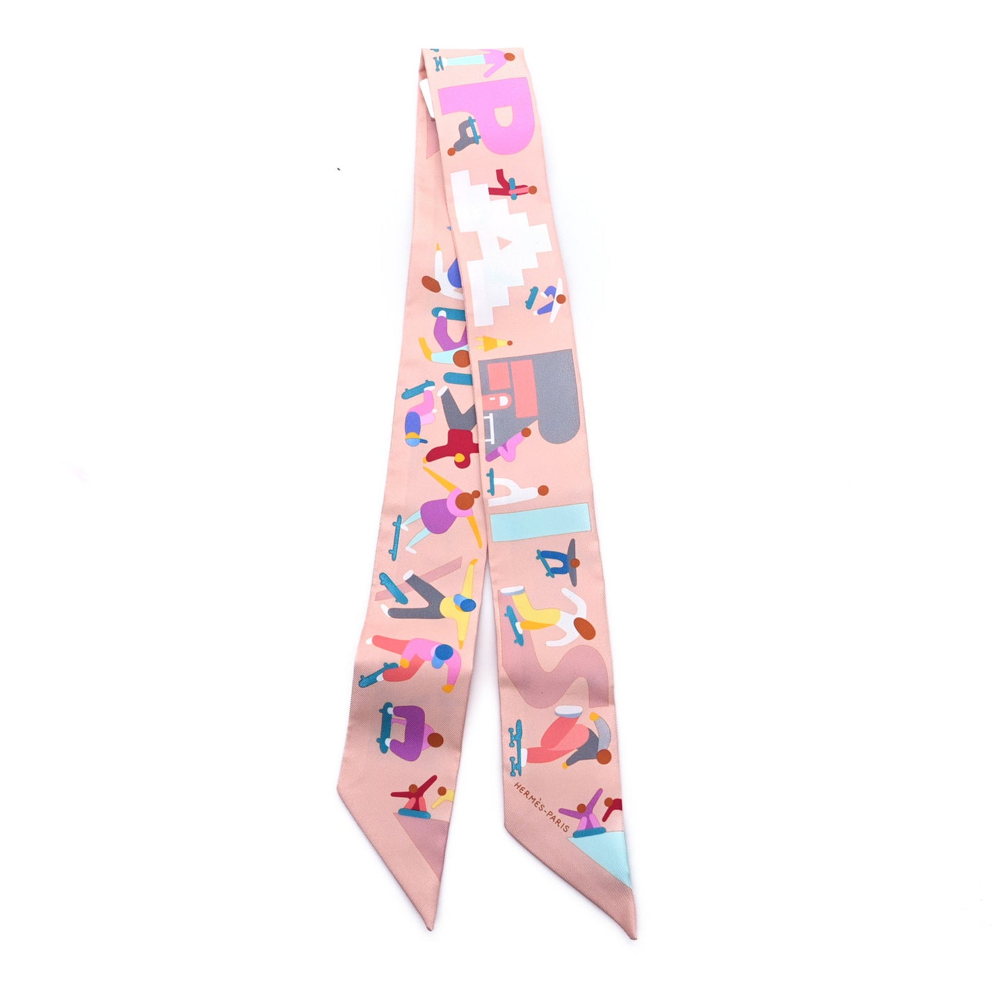 Silk Figures Libres Twilly Rose Poudre Bleu Multicolor