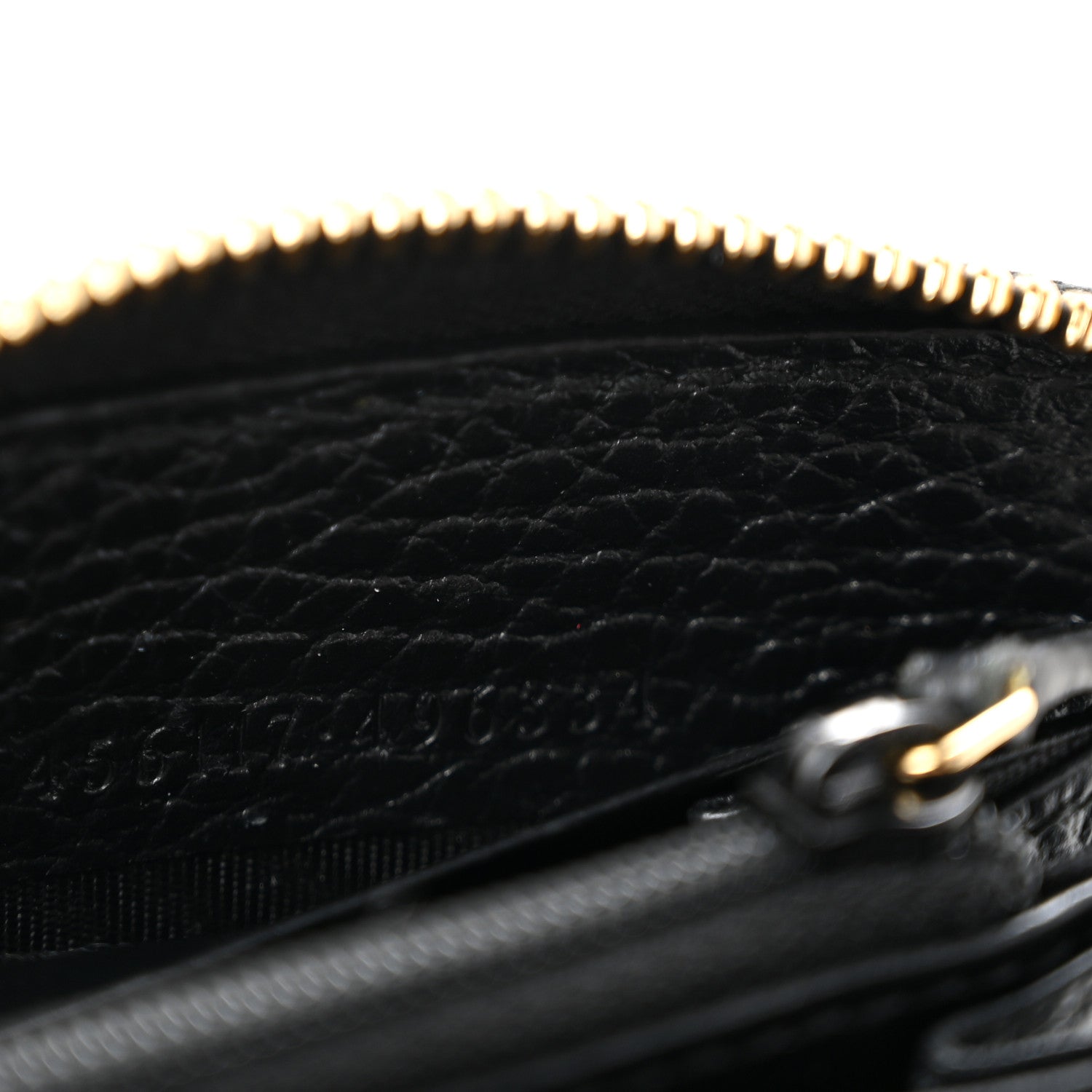 Gucci Dollar Calfskin GG Marmont Zip Around Wallet Black 7 of 10