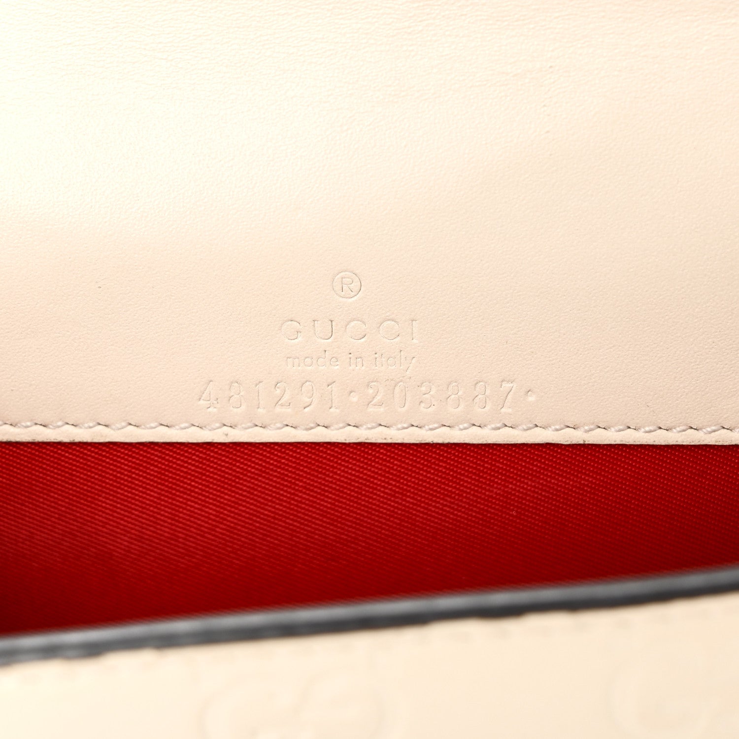 Gucci Guccissima Mini Cherry Chain Bag White 6 of 9